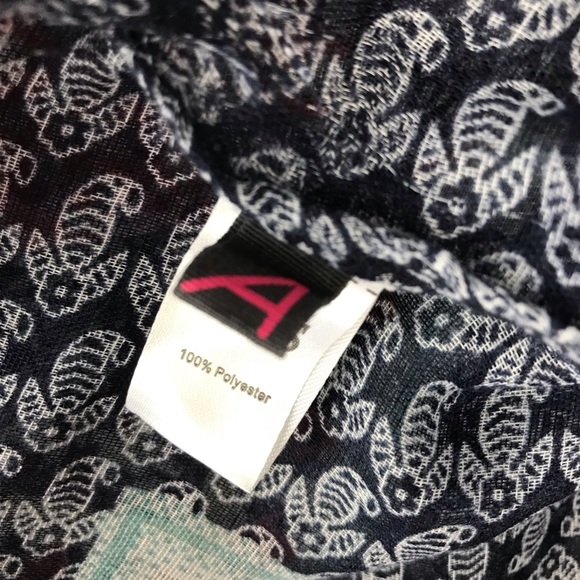 Navy Elephant Pattern Light Infinity Scarf, Ardene - Picture 6 of 6